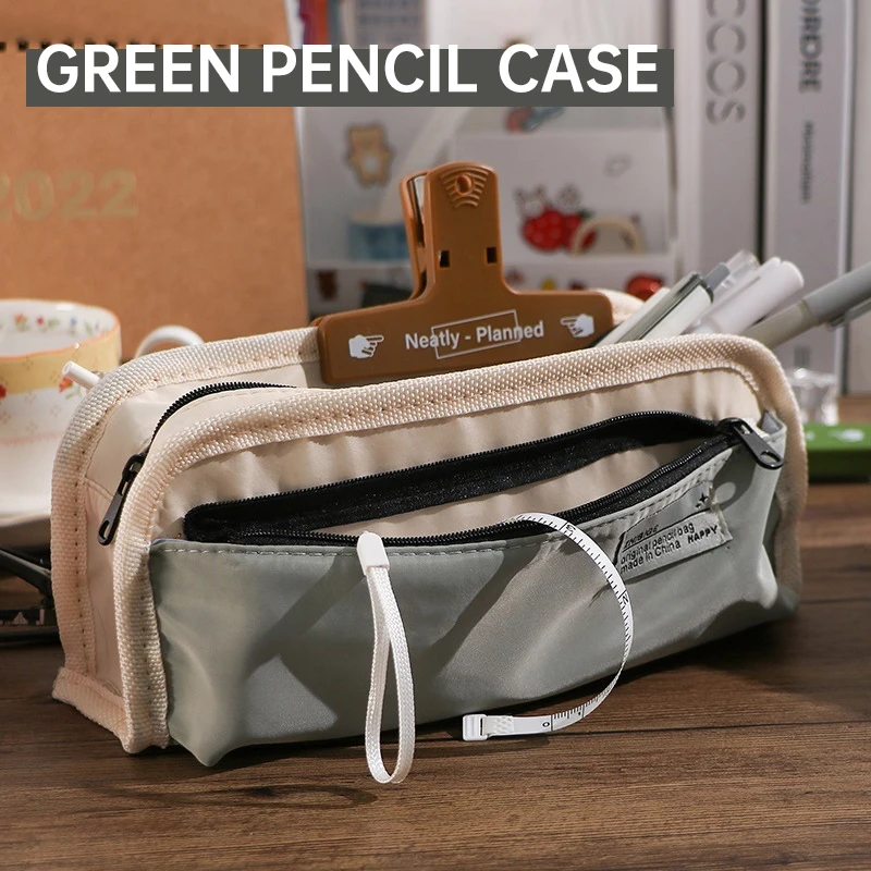 Office Supply Office Stationery Items - กระเป๋าใส่ดินสอความจุขนาดใหญ่ กระเป๋าใส่ดินสอแบบมินิมอล กระเป๋าใส่ดินสอน่ารักสำหรับเด็กผู้หญิง อุปกรณ์เครื่องเขียน ของใช้ในโรงเรียน ของขวัญ