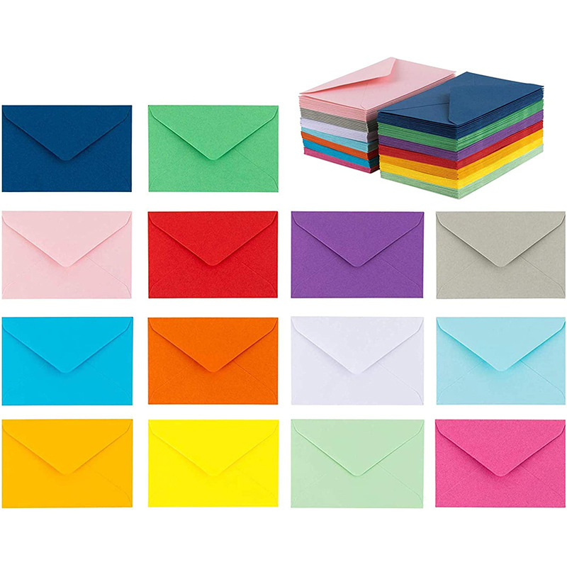 Letter Envelope Kraft - (10ชิ้น/ล็อต) 10*7CM สีขนาดเล็กบัตรสมาชิกเก็บกระดาษเปล่าซอง