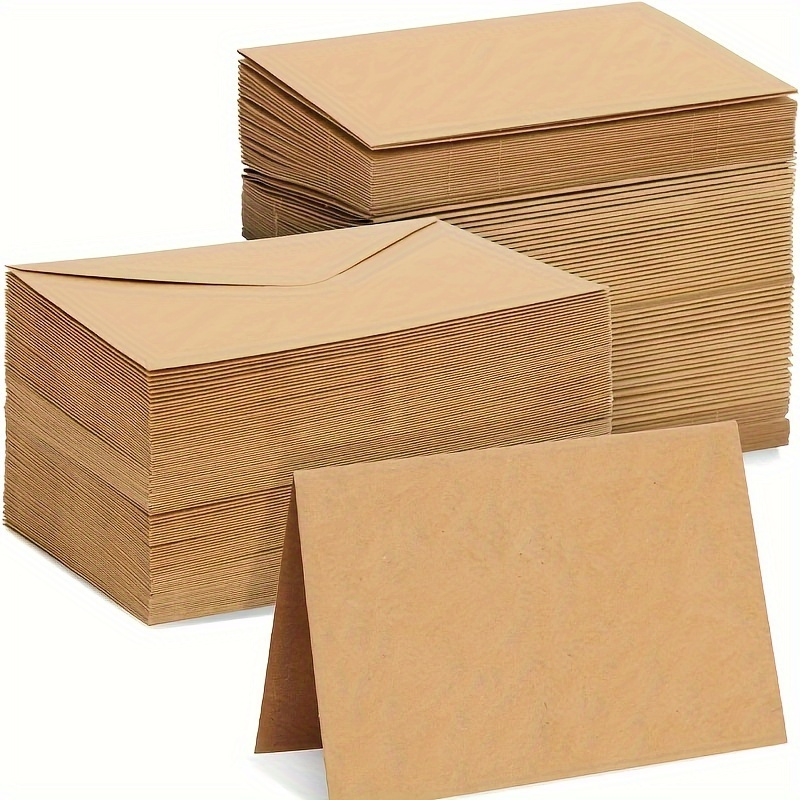 Letter Envelope Kraft - 50/100pcs กระดาษคราฟท์ซองสีทึบ BLANK MINI ซองสําหรับ DIY