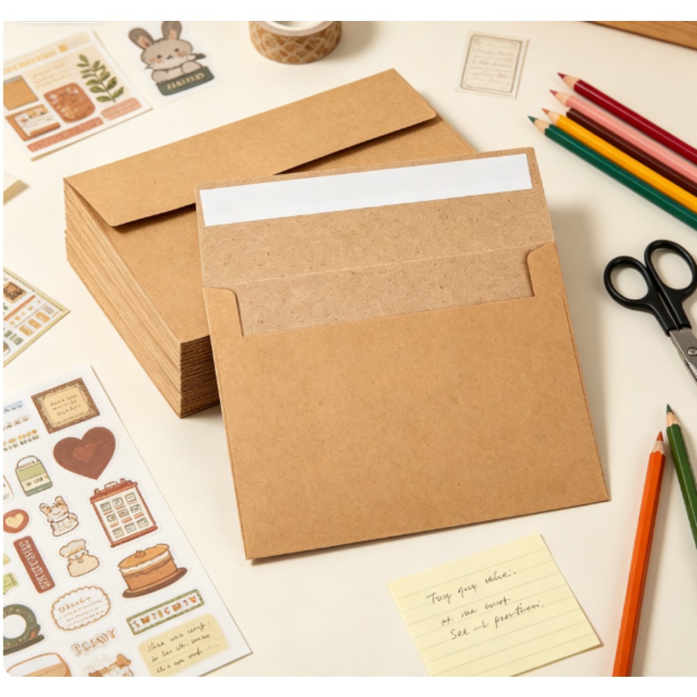 Letter Envelope Kraft - ซองกระดาษคราฟท์ 50 ซอง - ขนาด 4