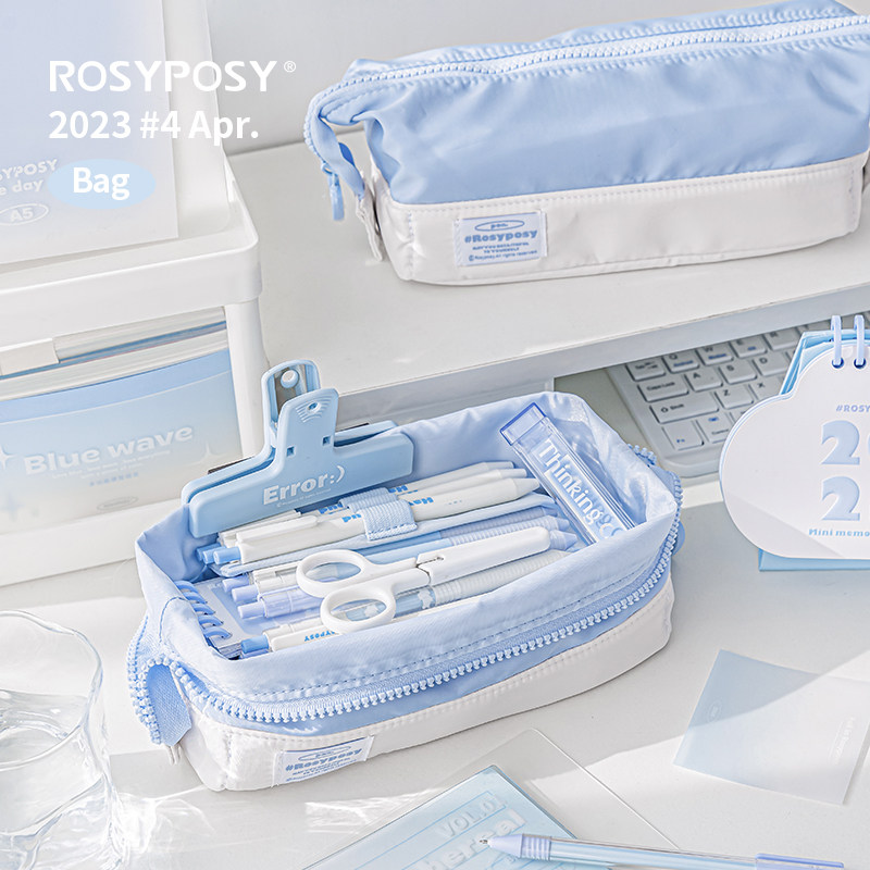Office Supply Office Stationery Items - กระเป๋าใส่ดินสอขนาดใหญ่ Rosyposy แบบพกพา ทำจากผ้าอ็อกซ์ฟอร์ด สำหรับเก็บเครื่องเขียน อุปกรณ์สำนักงาน