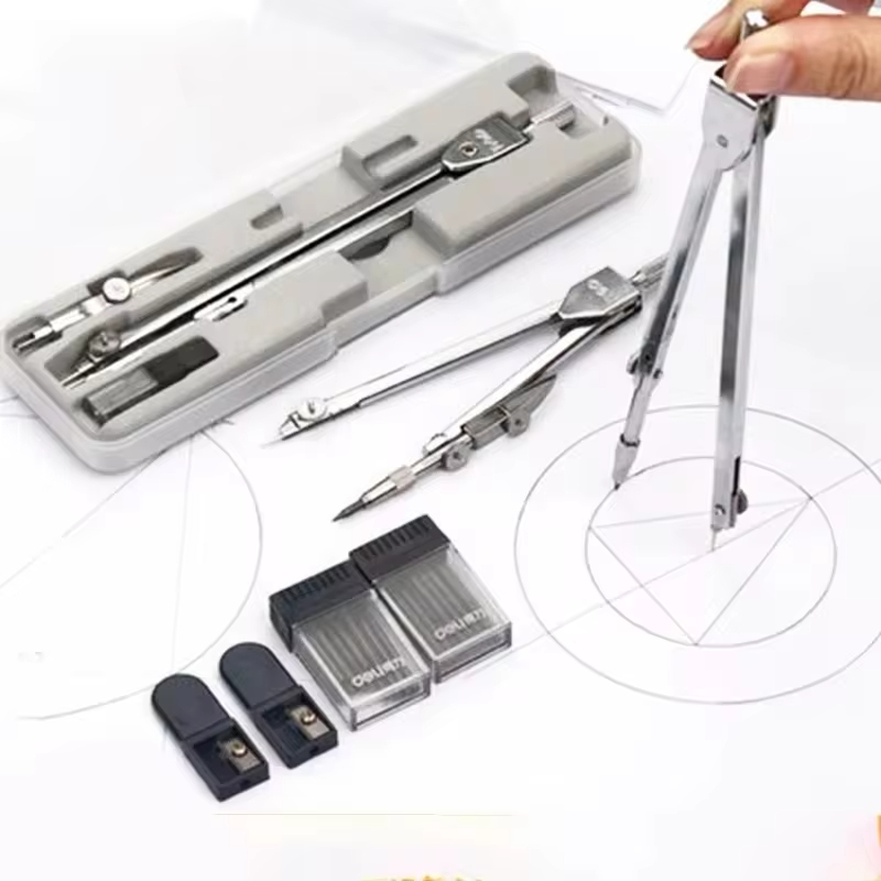 Compass Geometry Set - เข็มทิศวาดรูปแบบสารพัดประโยชน์ทำจากสแตนเลสสตีล2/4/5/6ชิ้น/ชุดเครื่องมือวงกลมทนทานอุปกรณ์การเรียน