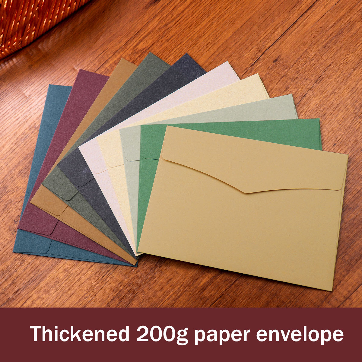 Letter Envelope Kraft - 50 ชิ้น/ล็อต 23x16.2 ซม.ซองจดหมายคุณภาพสูง 200 กรัมกระดาษคราฟท์ใหญ่ตะวันตกซองจดหมายสำหรับงานแต่งงานเชิญธุรกิจเครื่องเขียน