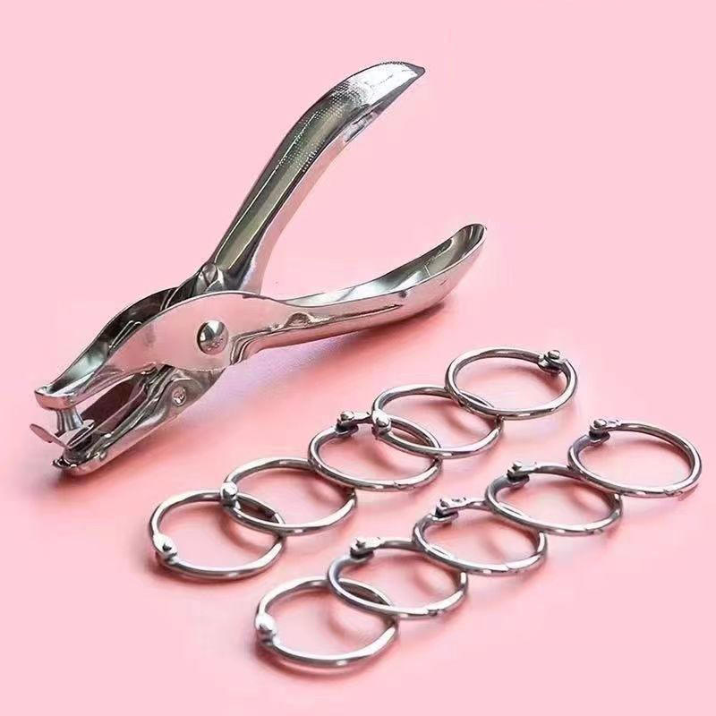 Paper Punch 3 Hole - เครื่องเจาะกระดาษแบบมือถือ ขนาดรู 3/6 มม. แบบกล่อง เจาะรูเดี่ยว