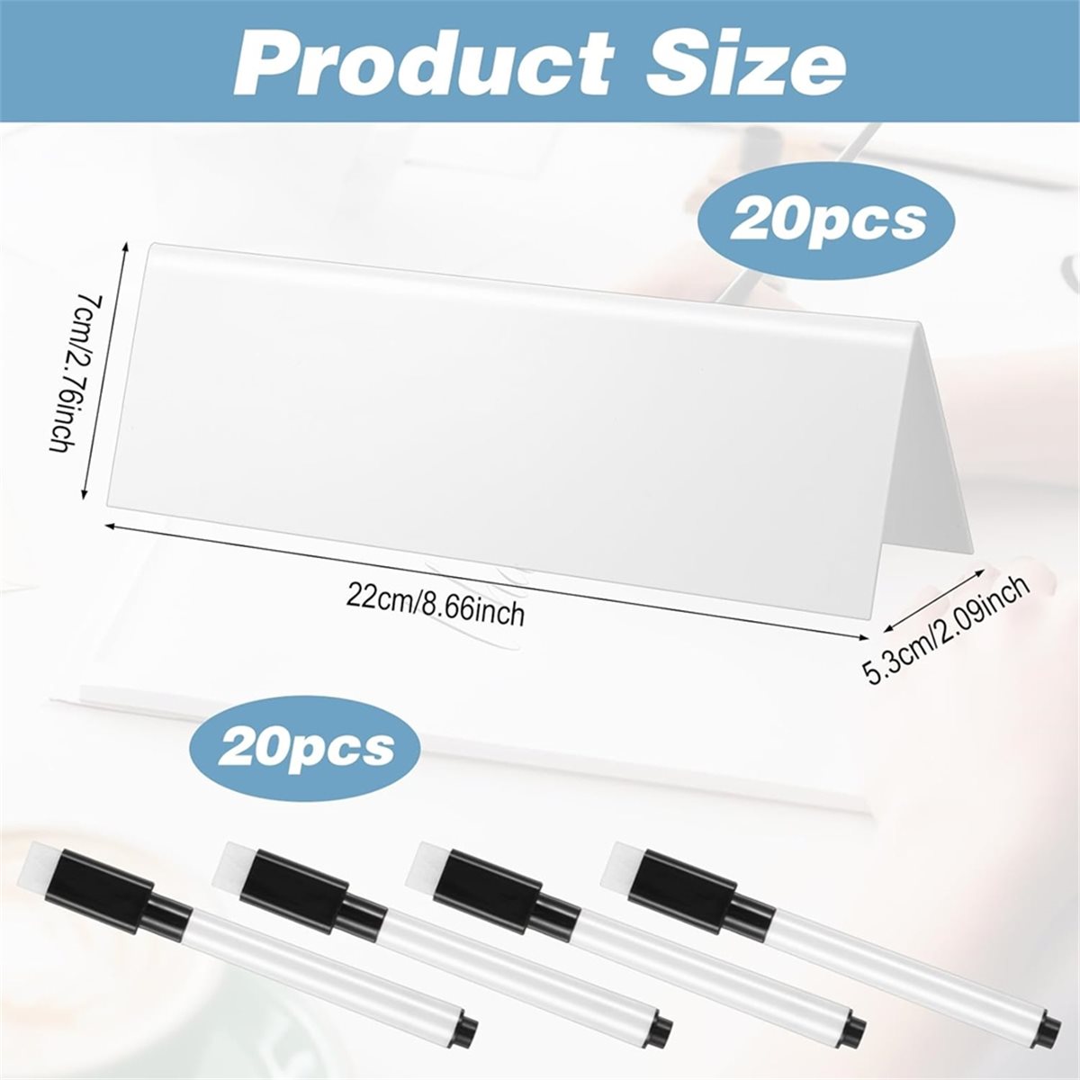 AB09 20 ชิ้น ป้ายชื่อแบบลบได้, - Desk Name Plate บทวิจารณ์และราคา