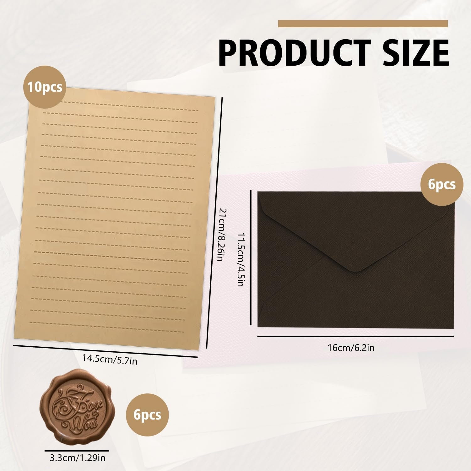ชุดกระดาษเขียนแบบวินเทจ 22 ชิ้ - Letter Envelope Kraft บทวิจารณ์และราคา