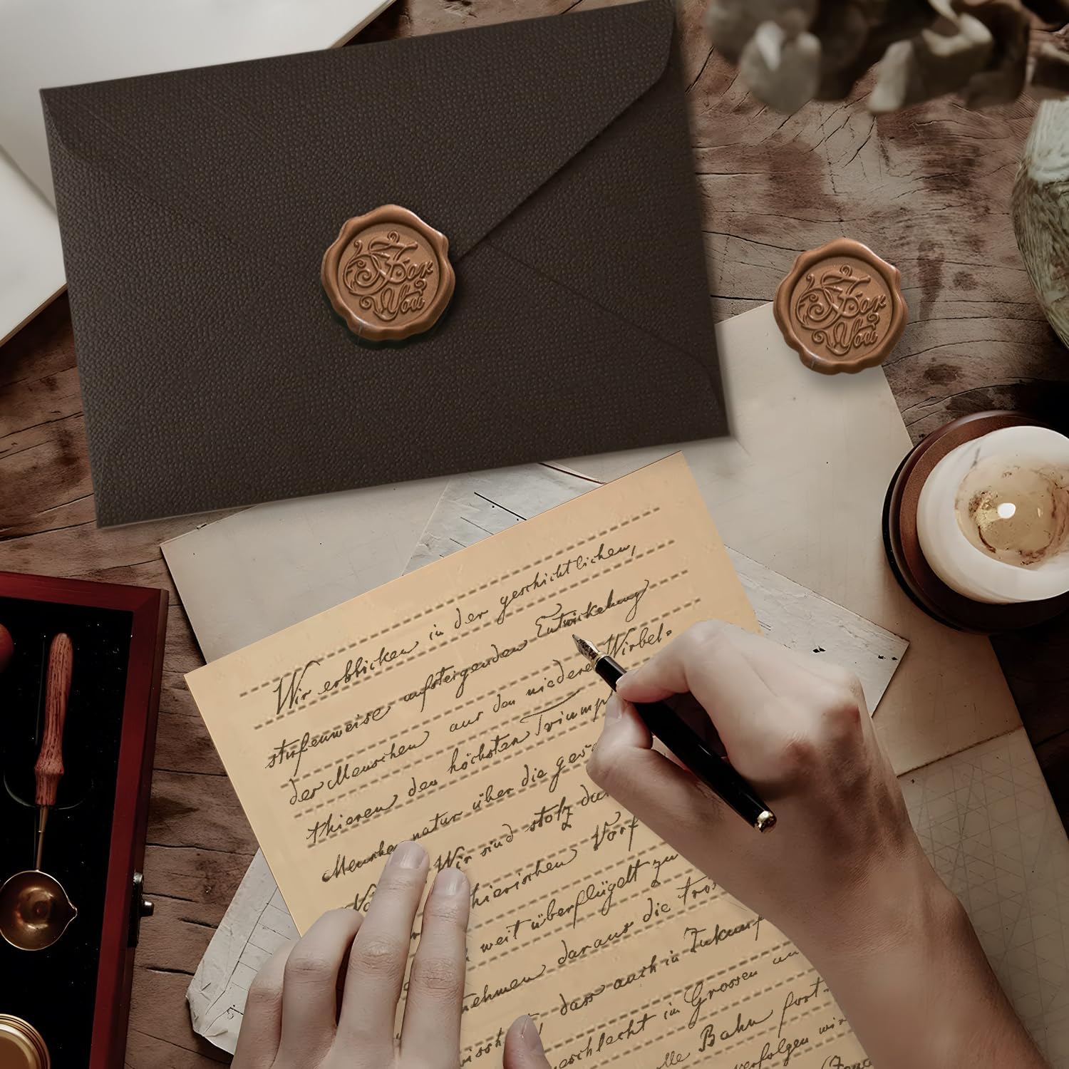ชุดกระดาษเขียนแบบวินเทจ 22 ชิ้ - Letter Envelope Kraft บทวิจารณ์และราคา