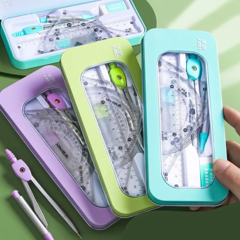 ชุดเครื่องมือเรขาคณิตพร้อมกล่อ - Compass Geometry Set บทวิจารณ์และราคา