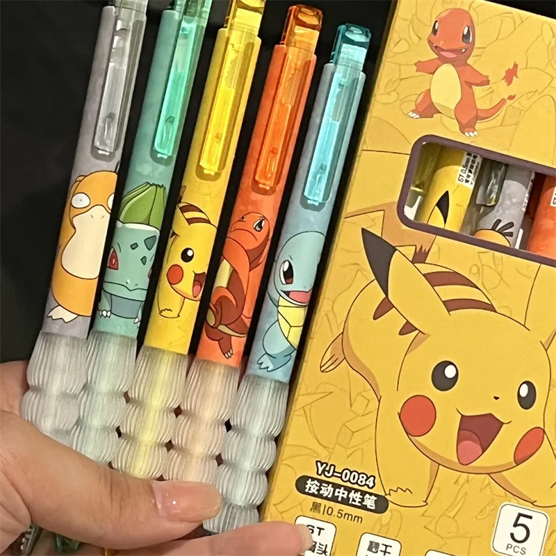 5pcs Pikachu ชุดปากกาเจล Pokem - Gel Ink Pen Set บทวิจารณ์และราคา