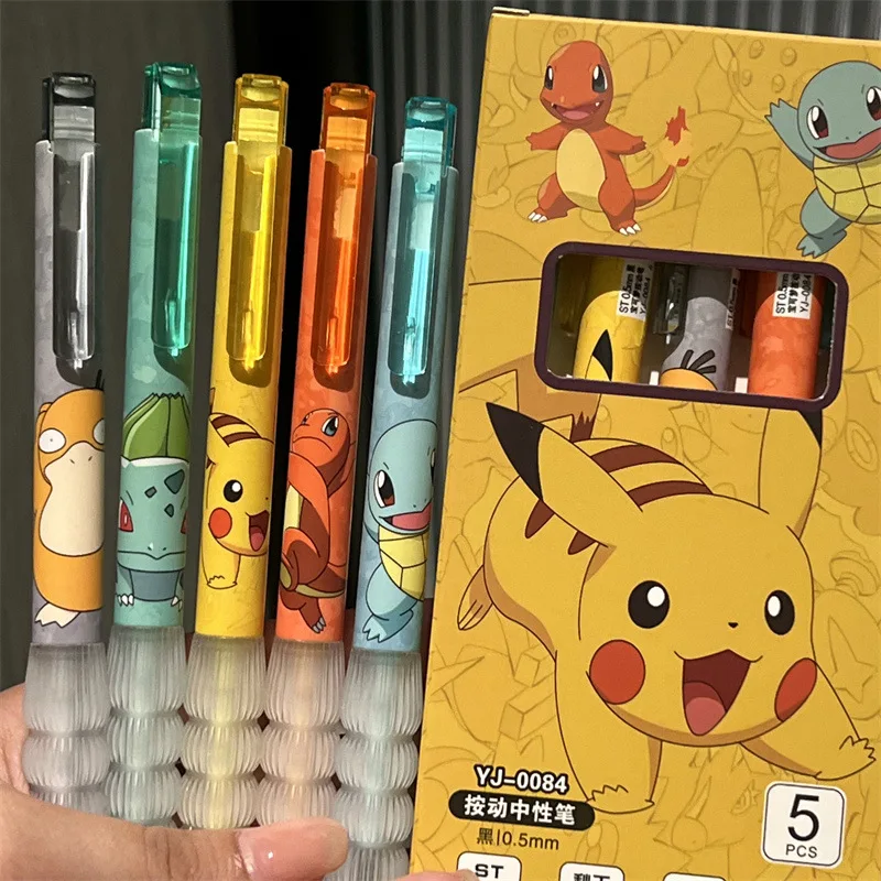 5pcs Pikachu ชุดปากกาเจล Pokem - Gel Ink Pen Set บทวิจารณ์และราคา