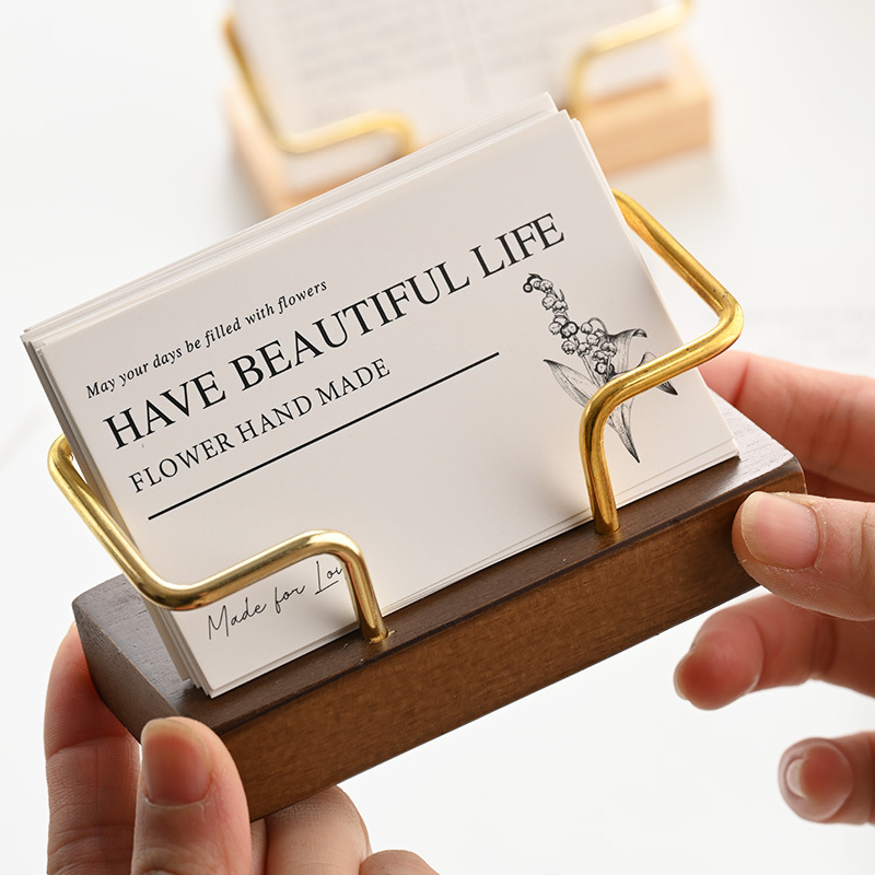 ที่ใส่นามบัตรไม้ ที่วางนามบัตร - Desk Name Plate บทวิจารณ์และราคา