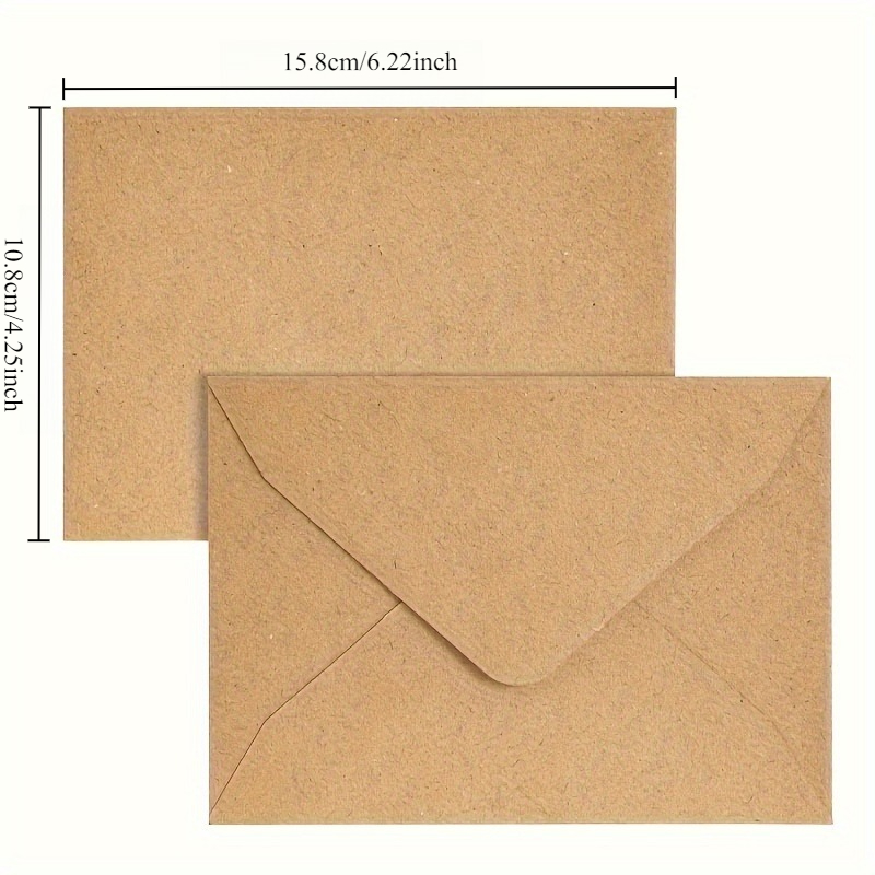 50/100pcs กระดาษคราฟท์ซองสีทึบ - Letter Envelope Kraft บทวิจารณ์และราคา