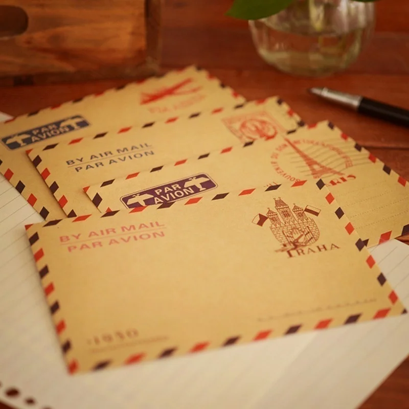 10ชิ้น9.7*7.5ซม. ย้อนยุคซองจดห - Letter Envelope Kraft บทวิจารณ์และราคา