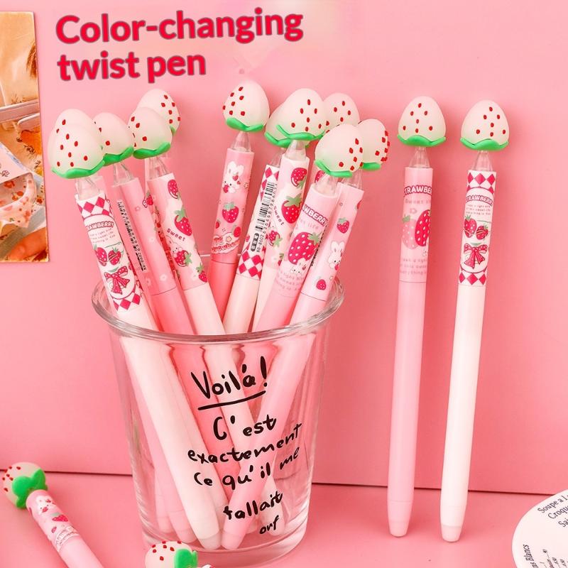 ชุดปากกาเจลลบได้ลายสตรอว์เบอร์ - Gel Ink Pen Set บทวิจารณ์และราคา