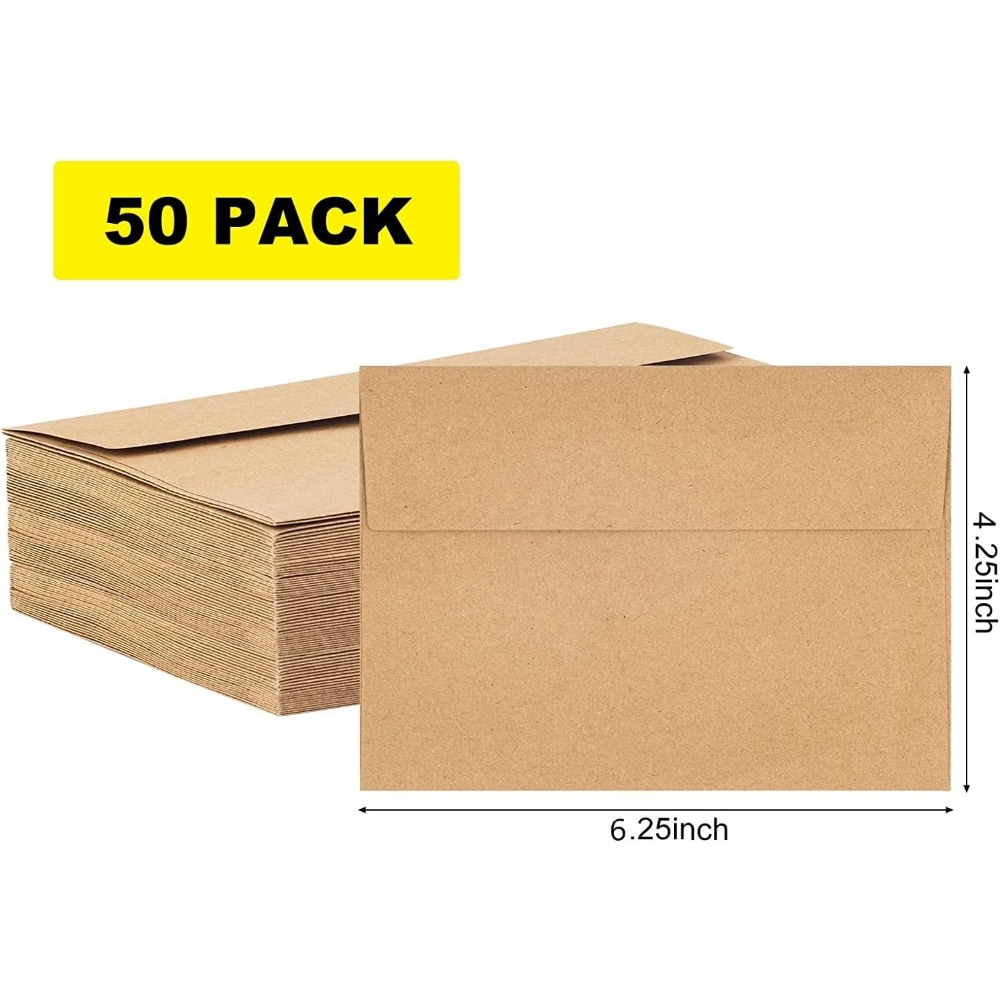 ซองกระดาษคราฟท์ 50 ซอง - ขนาด  - Letter Envelope Kraft บทวิจารณ์และราคา