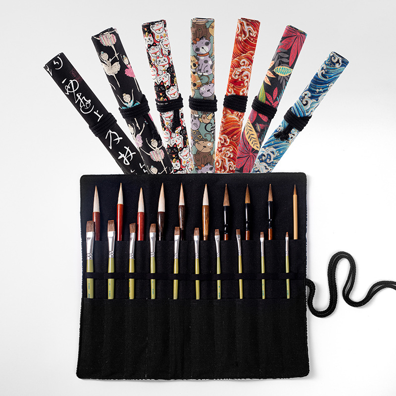 20 หลุมม้วนดินสอโรงเรียนเขียนแ - Pen Pouch Roll บทวิจารณ์และราคา