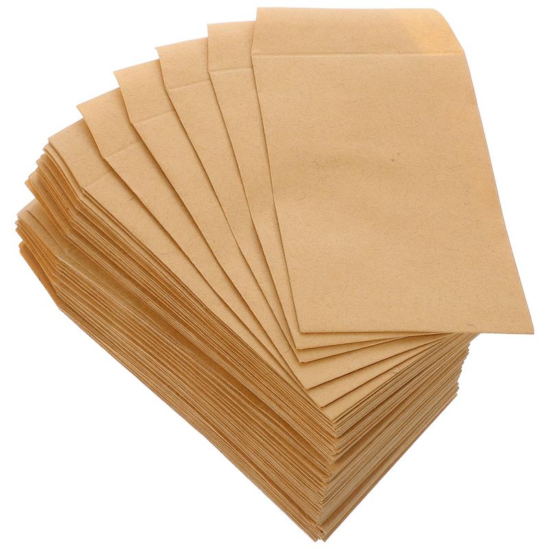 100 ชิ้นคราฟท์ขนาดเล็กเมล็ดซอง - Letter Envelope Kraft บทวิจารณ์และราคา