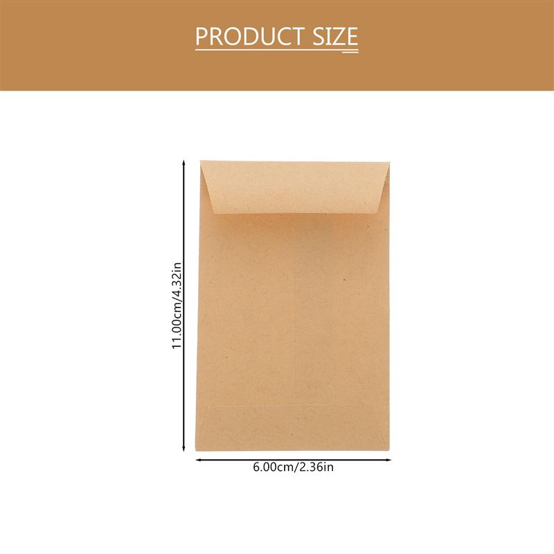 100 ชิ้นคราฟท์ขนาดเล็กเมล็ดซอง - Letter Envelope Kraft บทวิจารณ์และราคา