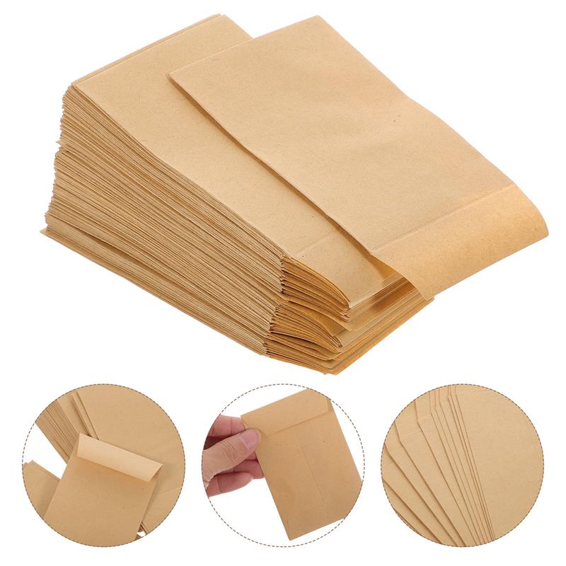 100 ชิ้นคราฟท์ขนาดเล็กเมล็ดซอง - Letter Envelope Kraft บทวิจารณ์และราคา