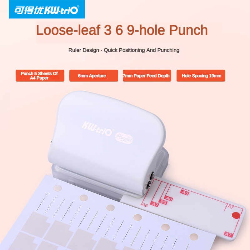 KW-Trio A6 B5 A5 3รู6รู9รูมือถ - Paper Punch 3 Hole บทวิจารณ์และราคา