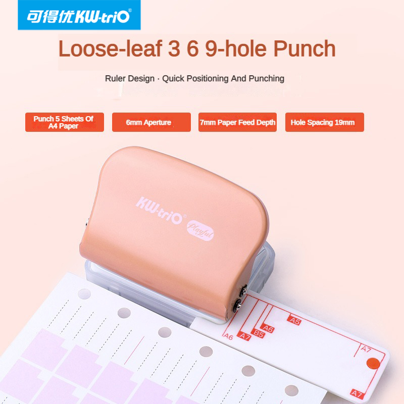 KW-Trio A6 B5 A5 3รู6รู9รูมือถ - Paper Punch 3 Hole บทวิจารณ์และราคา