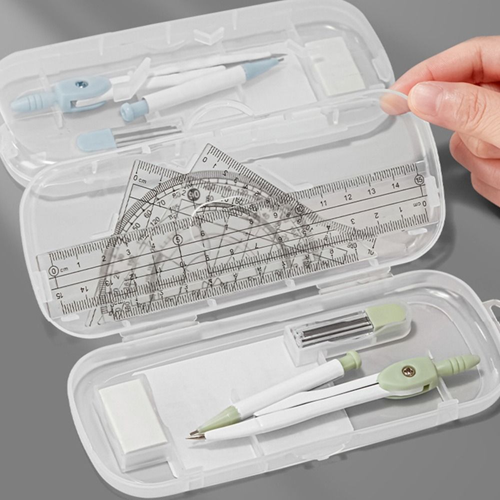 8 ชิ้น/เซ็ตไม้บรรทัดพลาสติกชุด - Compass Geometry Set บทวิจารณ์และราคา