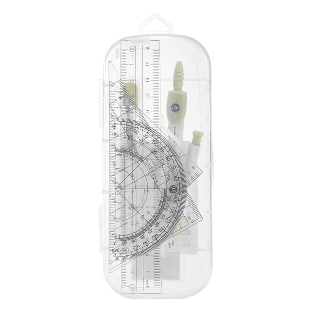8 ชิ้น/เซ็ตไม้บรรทัดพลาสติกชุด - Compass Geometry Set บทวิจารณ์และราคา
