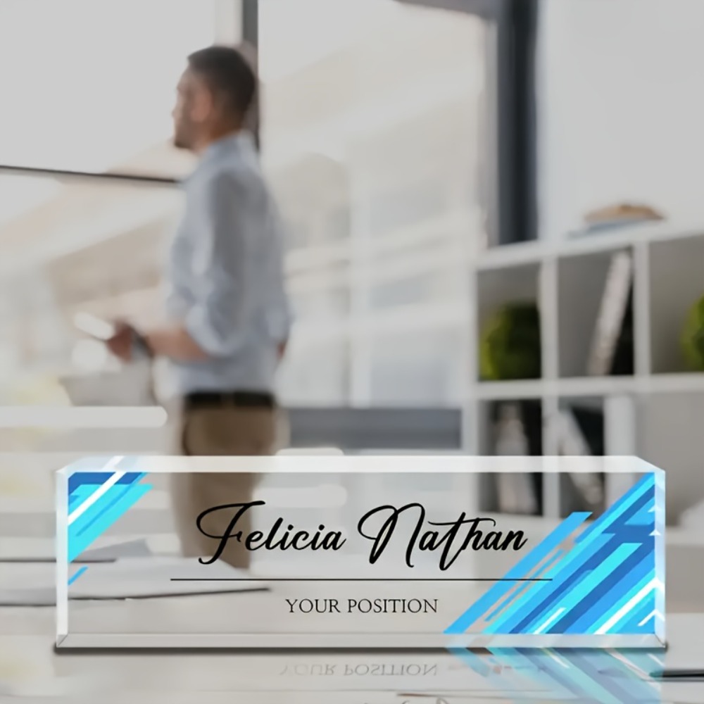ป้ายชื่ออะคริลิคแบบกำหนดเอง 1  - Desk Name Plate บทวิจารณ์และราคา