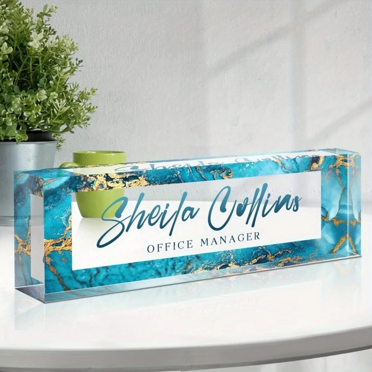 [2D Flat] ป้ายชื่ออะคริลิกแบบก - Desk Name Plate บทวิจารณ์และราคา