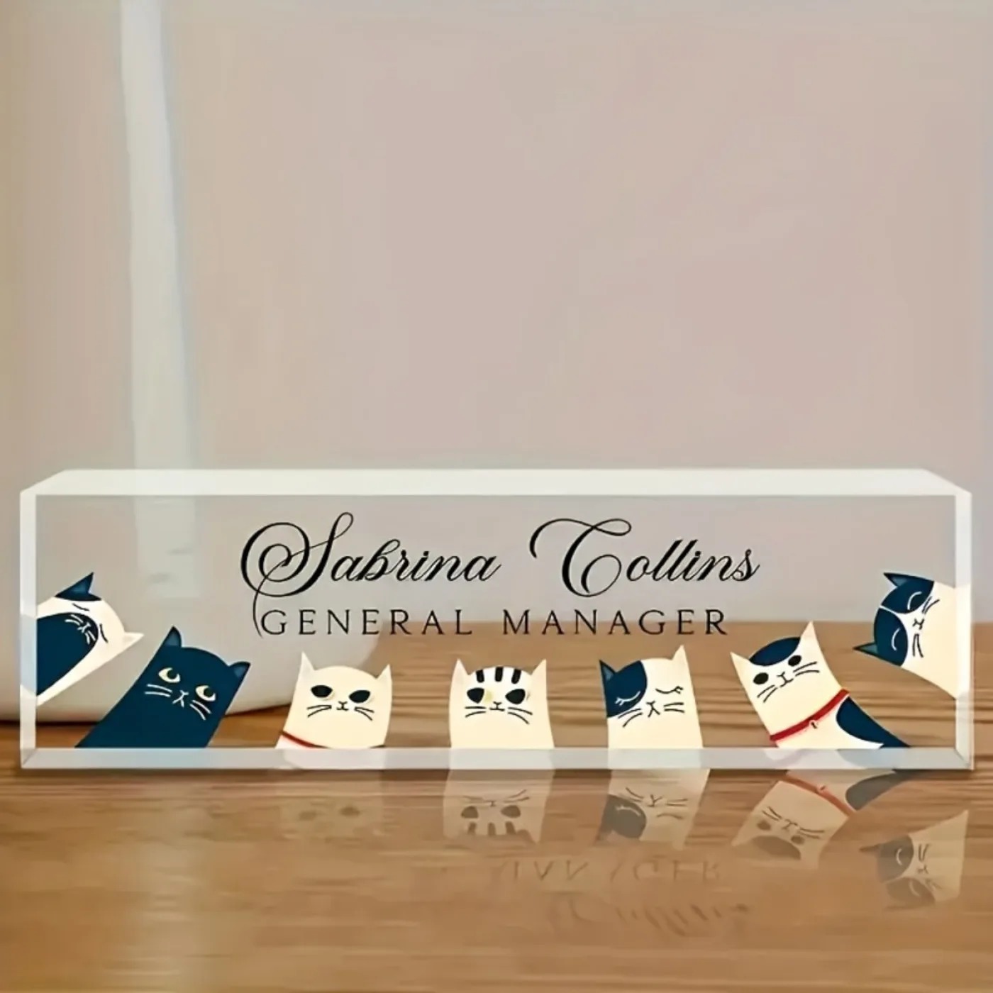 [2D Flat] ป้ายชื่ออะคริลิกใสลา - Desk Name Plate บทวิจารณ์และราคา