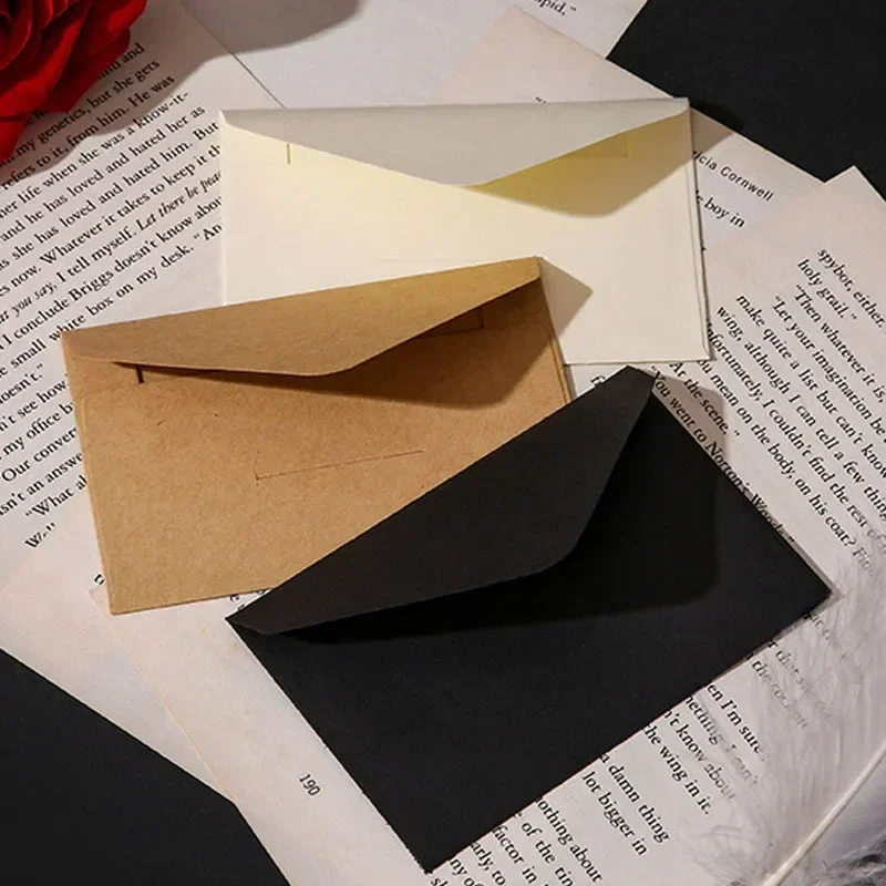 20/40/80PCS คลาสสิกสีขาวสีดํา  - Letter Envelope Kraft บทวิจารณ์และราคา