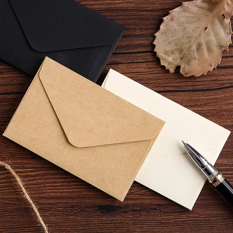 20/40/80PCS คลาสสิกสีขาวสีดํา  - Letter Envelope Kraft บทวิจารณ์และราคา